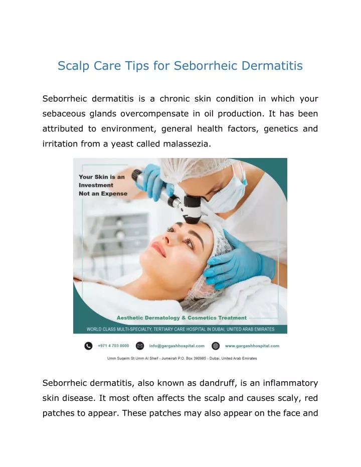 scalp care tips for seborrheic dermatitis