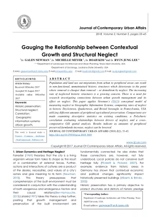 journal of contemporary urban affairs