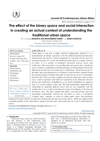 journal of contemporary urban affairs
