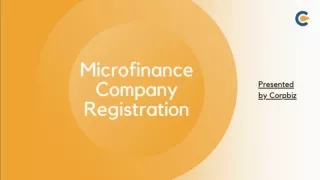 Microfinance Company Registration
