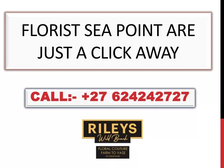 florist sea point are just a click away