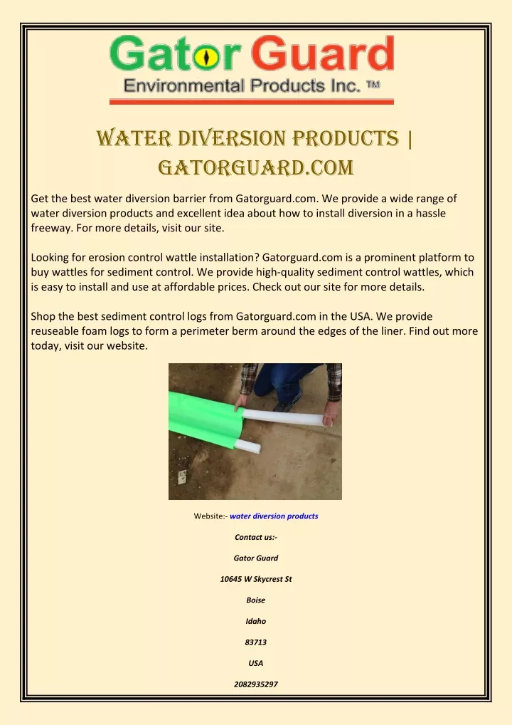 water diversion products gatorguard com