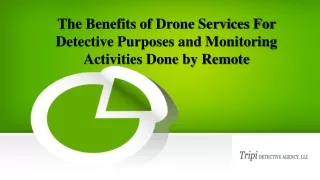 The Benefits of Drone Services For Detective Purposes and Monitoring Activities Done by Remote
