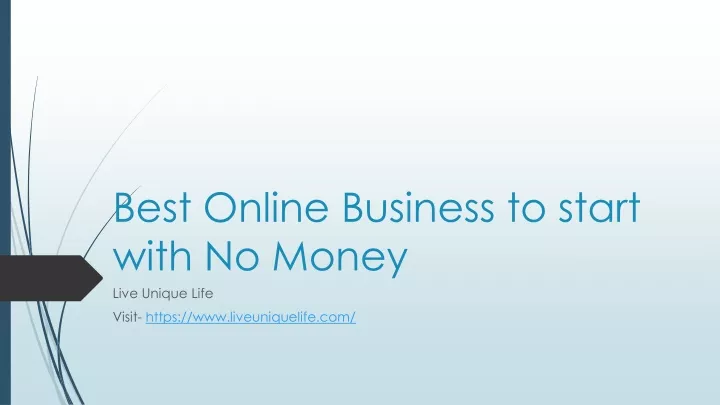 best online business to start with no money