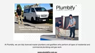 Master Plumbers - Residential and Commercial Plumbing Services.