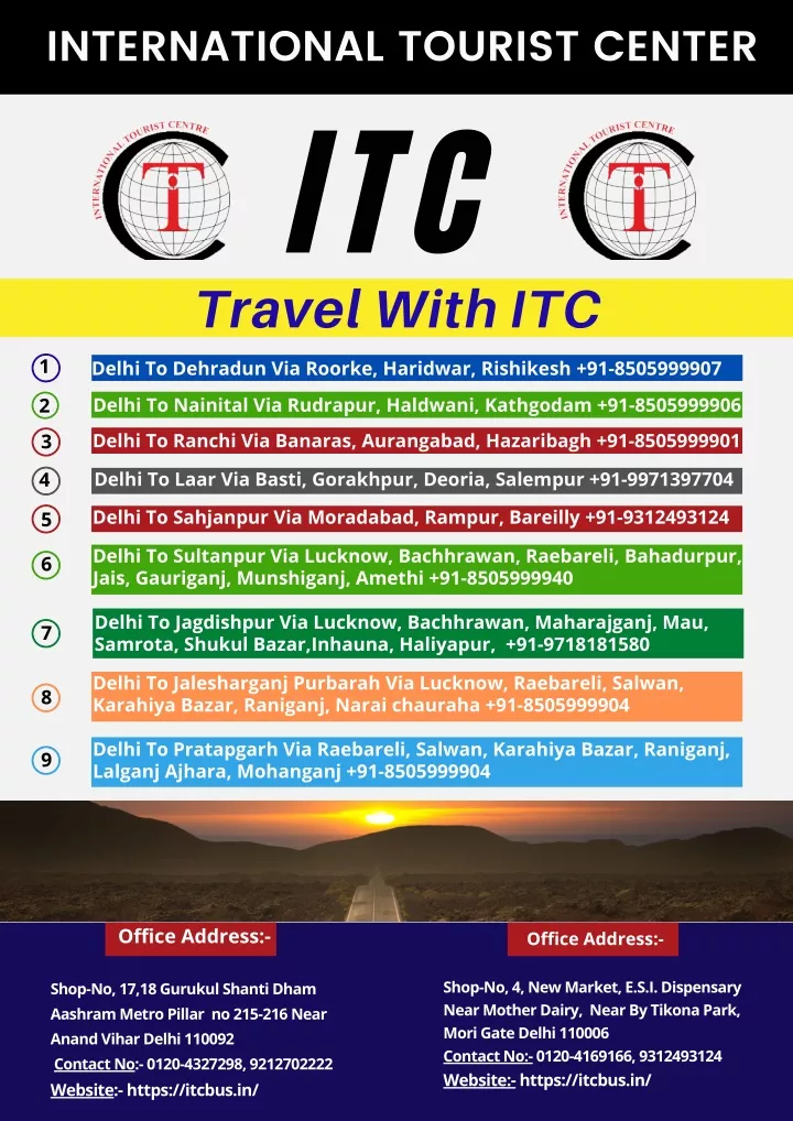 international tourist center i t c travel with itc