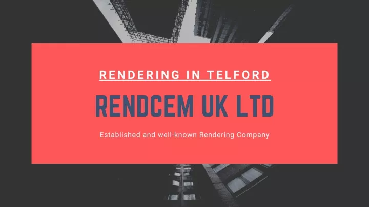 rendering in telford rendcem uk ltd