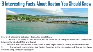 9 Interesting Facts About Roatan You Should Know