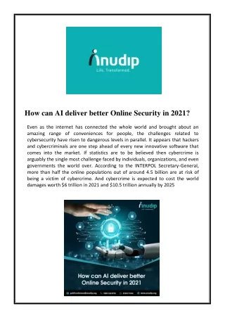 how can ai deliver better online security in 2021