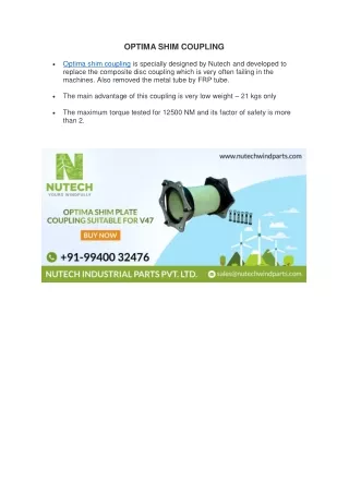 Nutech Industrial Parts Private Ltd- Wind Parts Manufacturers
