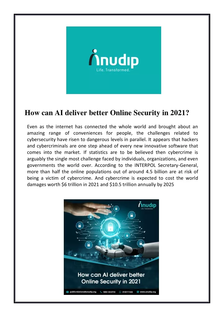 how can ai deliver better online security in 2021