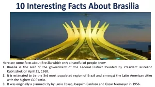 10 Interesting Facts About Brasilia