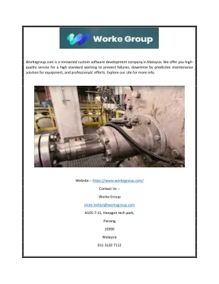 Predictive Maintenance Solution in Malaysia | Workegroup.com