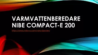varmvattenberedare nibe compact e 200