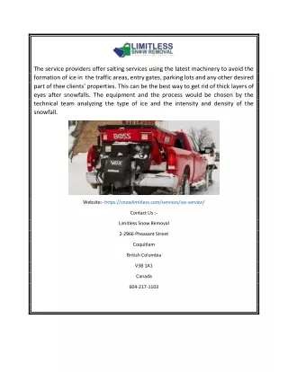 the service providers offer salting services