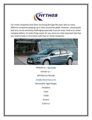 car rental companies have been increasing through