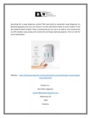 Commercial Automatic Soap Dispenser Online | Bestwearapparels.com
