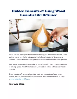 wood essential oil diffuser