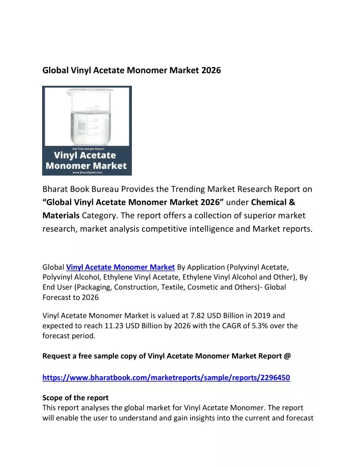global vinyl acetate monomer market 2026