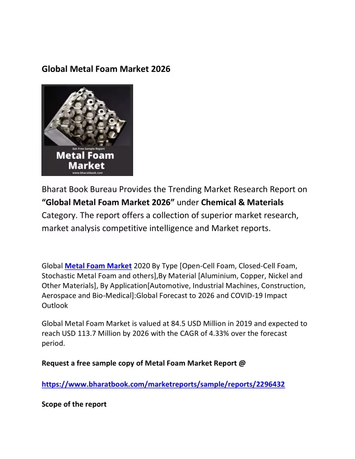 global metal foam market 2026