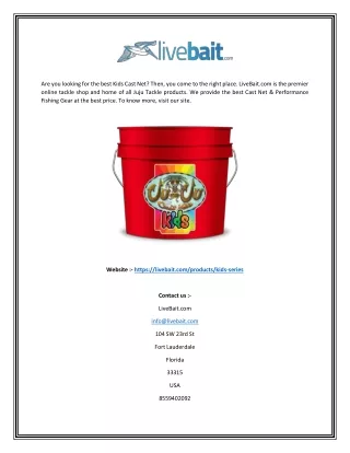 are you looking for the best kids cast net then