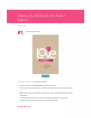 Valentine's Day Gift Ideas for Your Husband Boyfriend