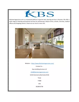 kbscleaningservices com is a renowned platform