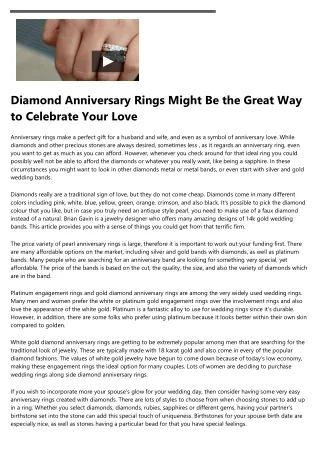 All About Mens Anniversary Rings