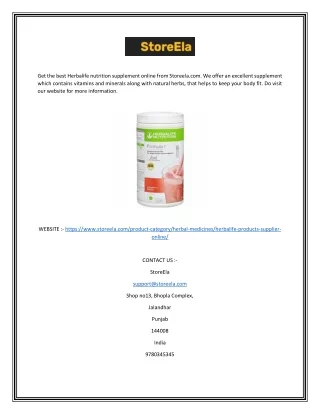 Herbalife Nutrition Supplement Online | Storeela.com