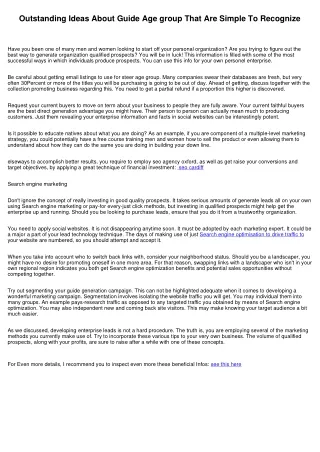 outstanding ideas about guide age group that