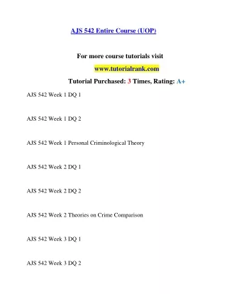 AJS 542 Education Organization- tutorialrank.com