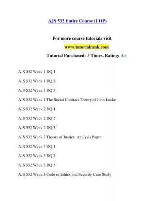 AJS 532 Education Organization- tutorialrank.com