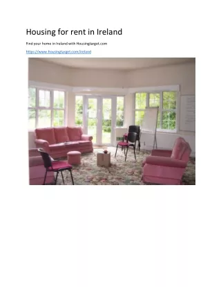 housing for rent in ireland