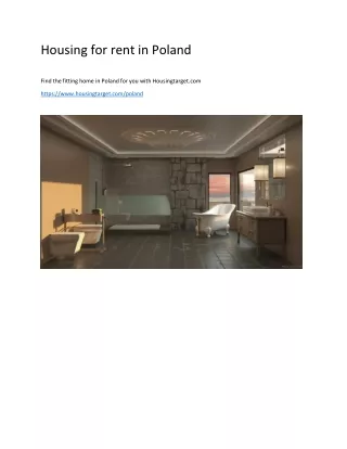 housing for rent in poland