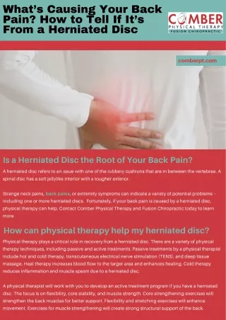 What’s Causing Your Back Pain? How to Tell If It’s From a Herniated Disc