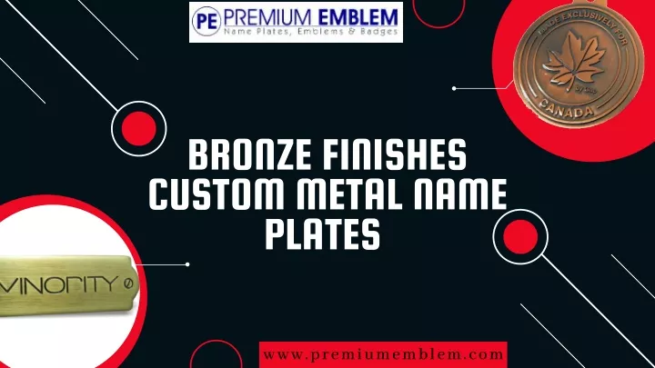 bronze finishes custom metal name plates