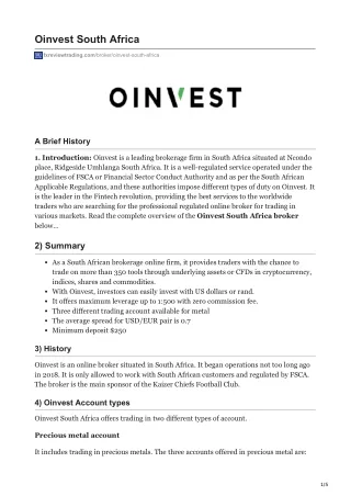 Oinvest Review 2021: Safe or Scam ?