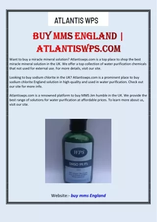 Buy MMS England | Atlantiswps.com