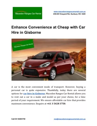 Make car hire easy in Gisborne