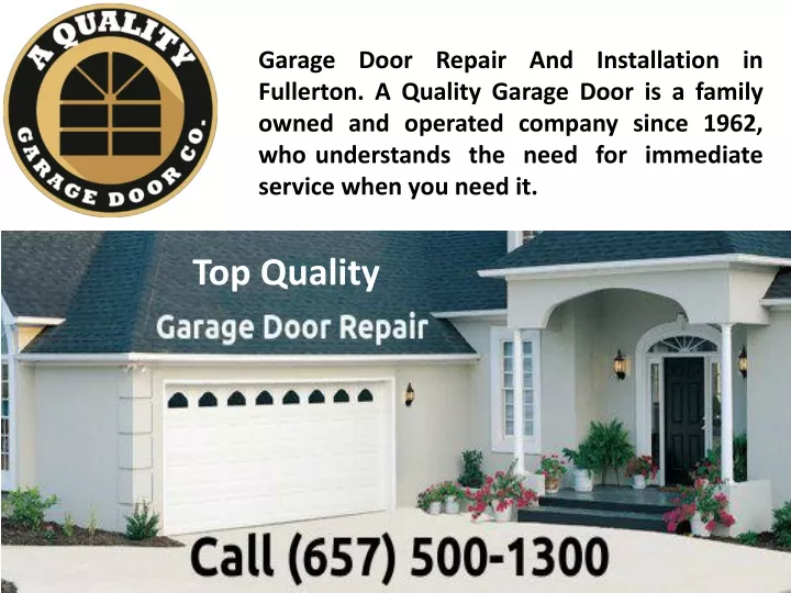 garage door repair and installation in fullerton