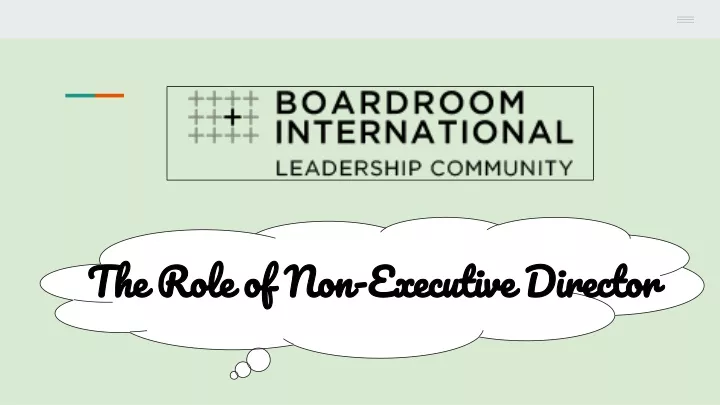 the role of non executive director