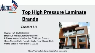 Top High Pressure Laminate Brands