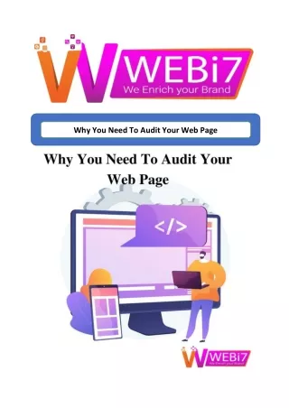 Why You Need To Audit Your Web Page