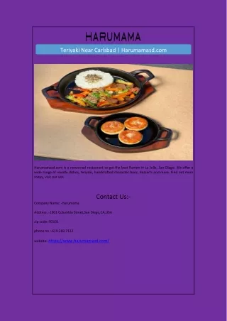 teriyaki near carlsbad harumamasd com