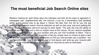 The most beneficial Job Search Online sites