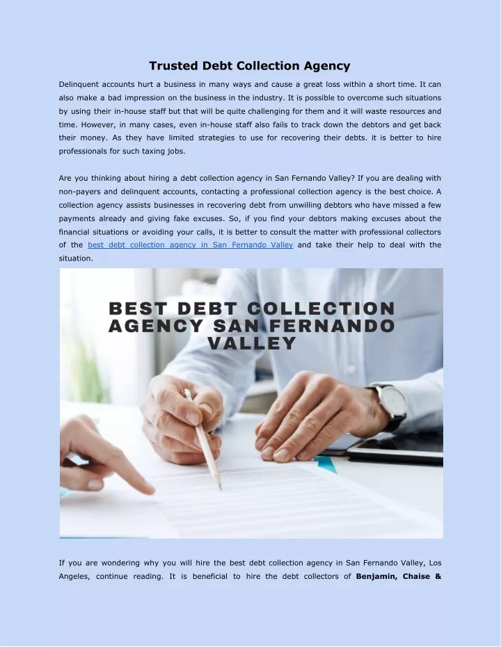trusted debt collection agency