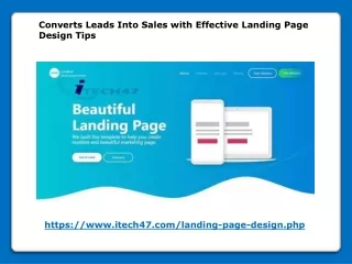 Converts Leads Into Sales with Effective Landing Page Design Tips