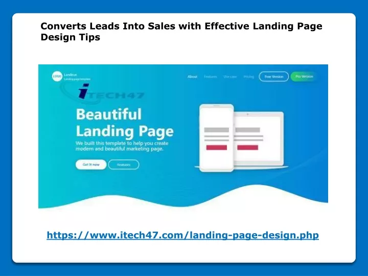 converts leads into sales with effective landing