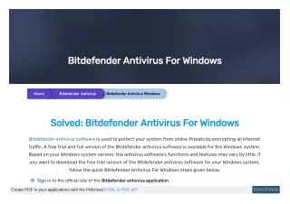 bitdefender antivirus for windows