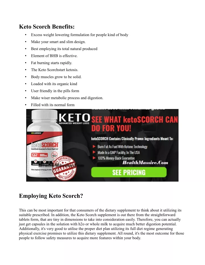 keto scorch benefits